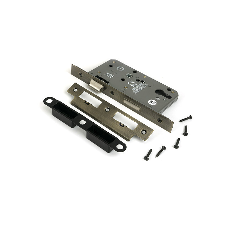 Euro Din Sash Lock, Aged Brass
