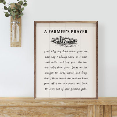 A Farmer's Prayer White