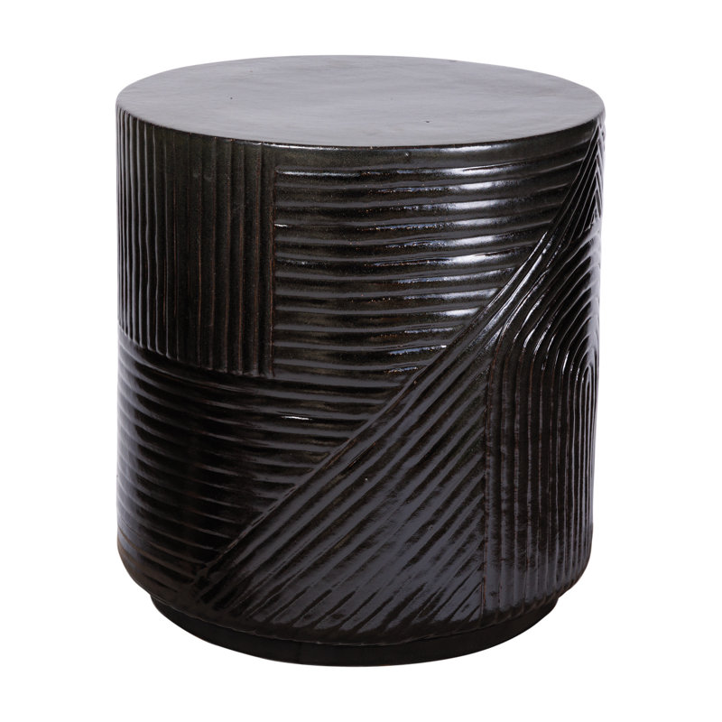 Serenity Garden Stool, Iron Semi Gloss