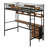 Loft Bed With L-Shaped Desk, Charging Station,  Drawers And Safety Guardrail