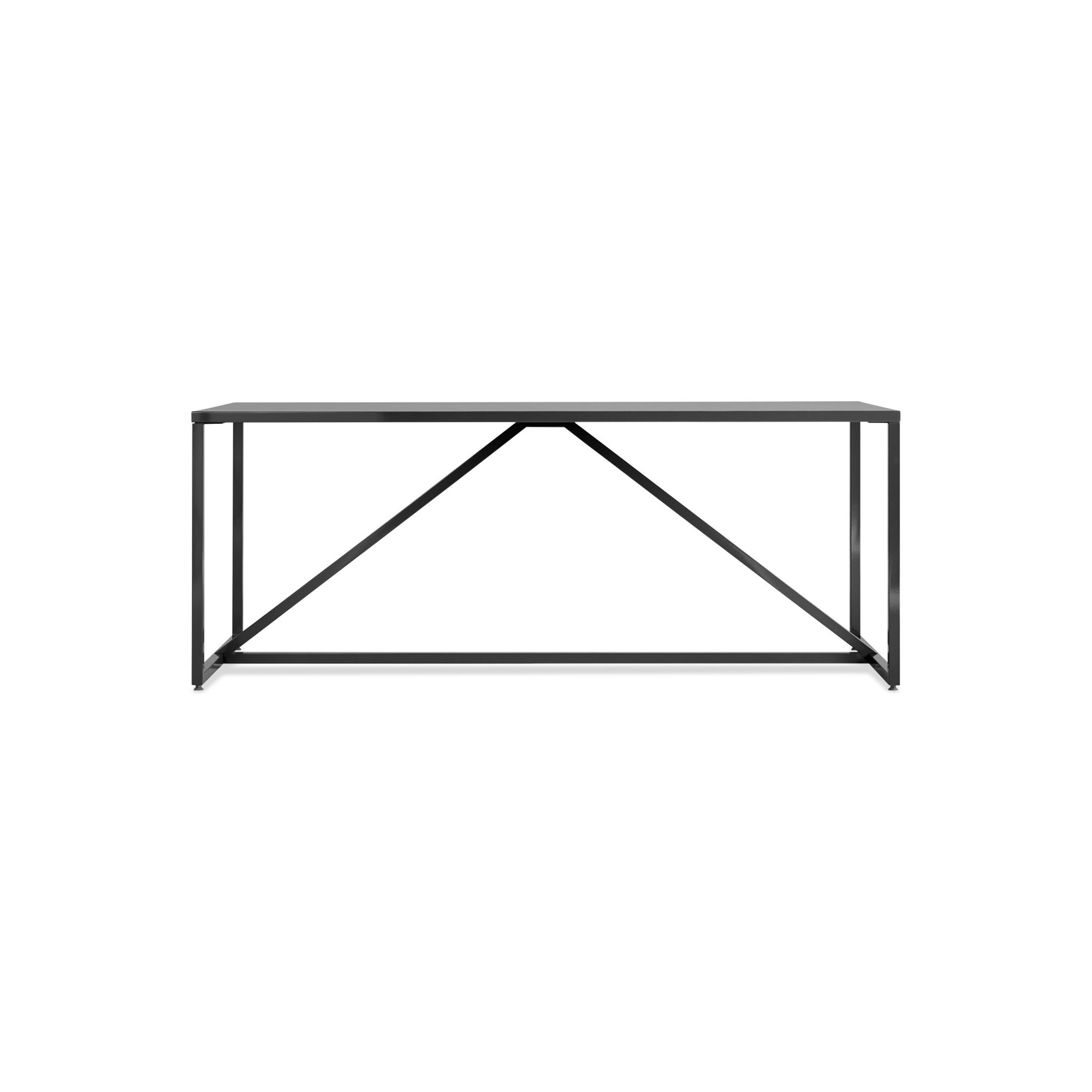 Strut Dining Table, Bar (40" Height), Slate, 35" W x 75" L