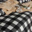Twin Microfiber Buffalo Check Duvet Cover Set - Ultra Soft Printed 2-Piece Black White, Zipper & Corner Ties