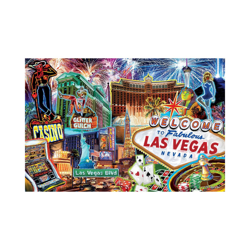 Las Vegas Pop Art- Gallery-Wrapped Canvas Giclée, 40" H x 60" W
