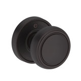 Bremerton Full Dummy Knob with Recessed Round Rose in Matte Black