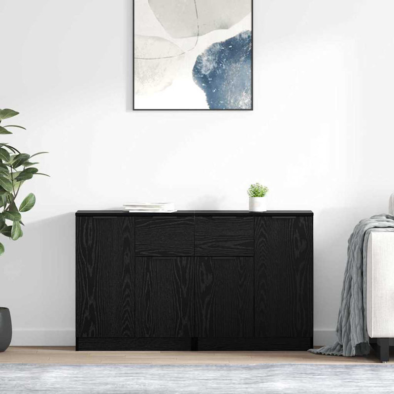 60cm Sideboard, Black Oak