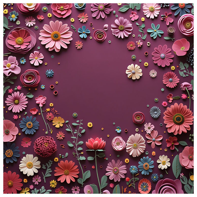 Papier peint floral sur toile - Décoration murale florale en plusieurs tailles, 24 po x 36 po