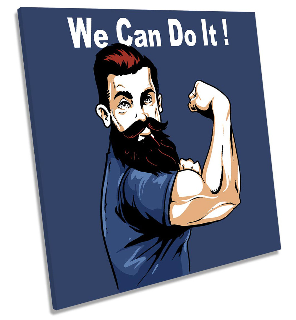 X9202 We Can Do It Man Cave - Wrapped Canvas Painting