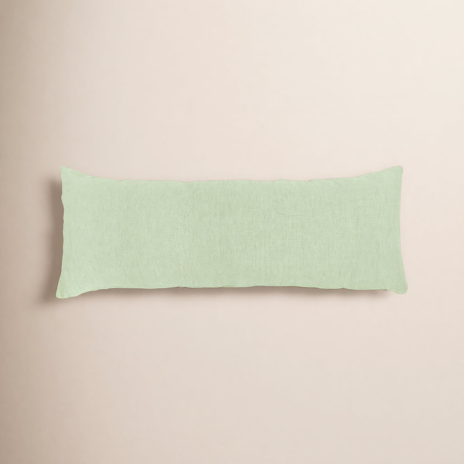 Linen Pillow Cover, Matcha, Rectangle 16"H x 44"W, Down Alternative