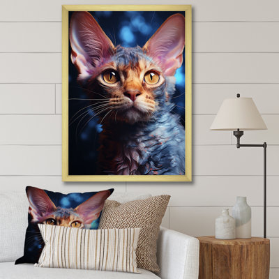 Devon Rex Dream Cat - Chat, art mural sur toile