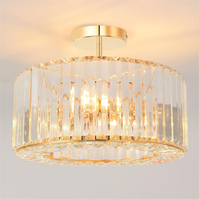 Crystal Semi Flush Mount
