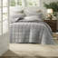Ensembles de literie luxueux en lin gris, courtepointe respirante et durable avec taies décoratives