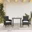  Chaise de jardin noire, blanc crème