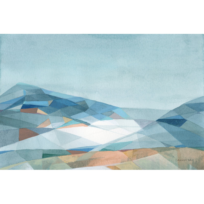 «Geometric Mountain» par Danhui Nai, reproduction d'art sur toile tendue, H 32 po x l 48 po