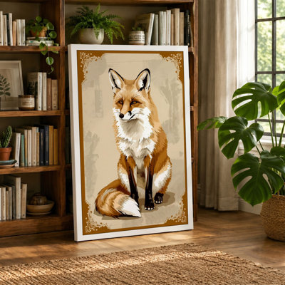 Dignified Fox Boho - Wrapped Canvas