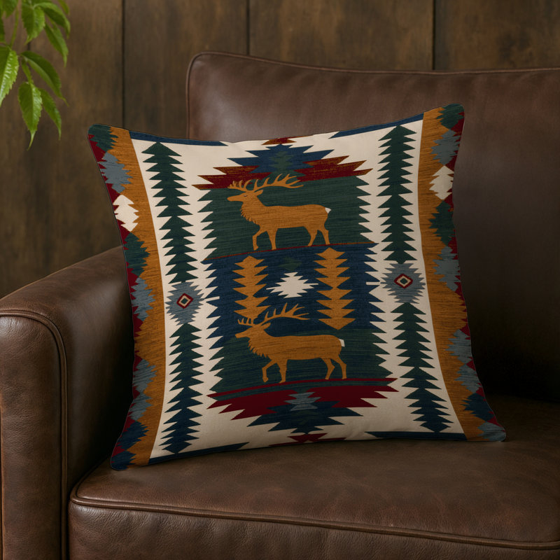 Coussin intérieur et extérieur Bull Rider, Carré 18 po, Élan gris