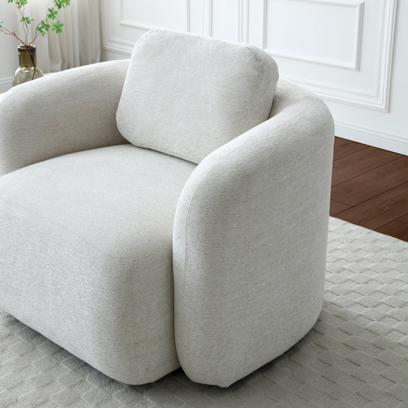 DEXTER SWIVEL ACCENT CHAIR, Cream