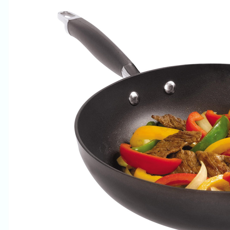 Anolon Advanced Bronze Hard-Anodized Nonstick Ultimate Pan with Lid, 12-Inch, Graphite