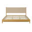 Ensemble de cadre de lit très grand moderne avec 2 tables de chevet, lit plateforme gris clair avec tête de lit et tables de chevet assorties pour la chambre à coucher-345933102-345933101