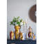 Vase en céramique avec finition abstraite multicolore