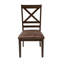 Ensemble de 2 chaises de salle à manger, brun
