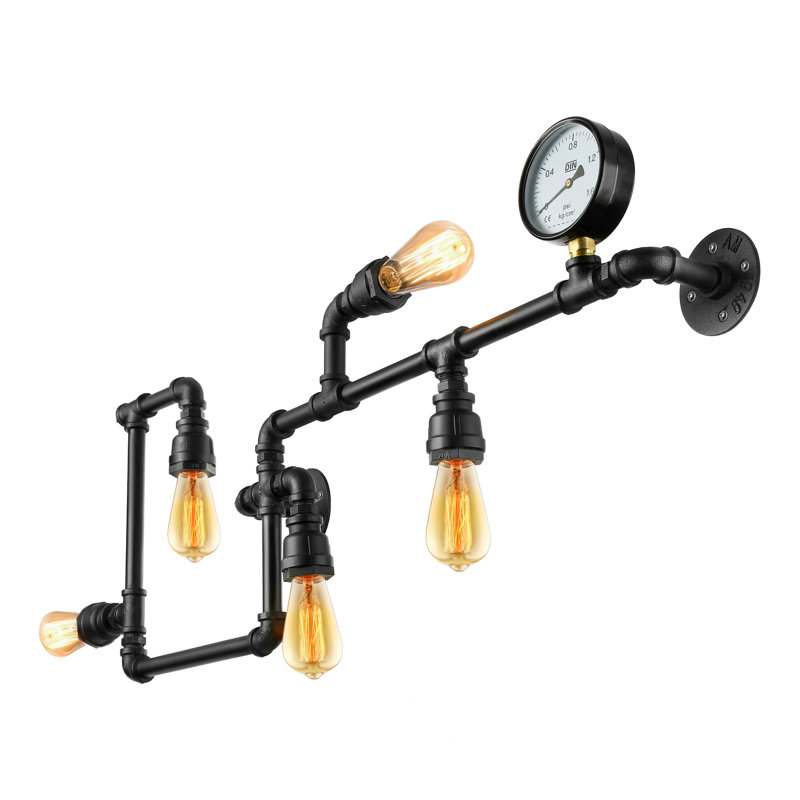 Éclairage industriel pour meuble-lavabo de style Steampunk