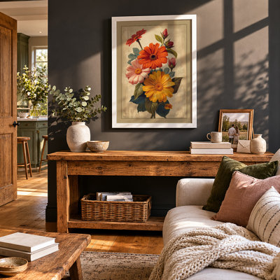 Gerbera Study Botanical - Framed Print