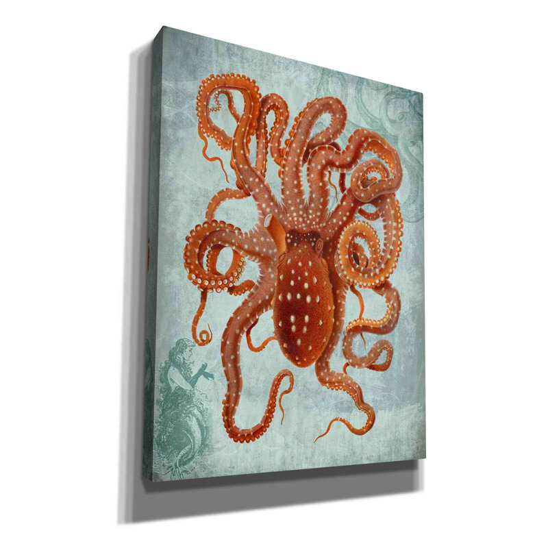 «Coastal Life Collection 2 b» par Fab Funky, art mural sur toile, H 16 po x l 12 po x P 0,75 po