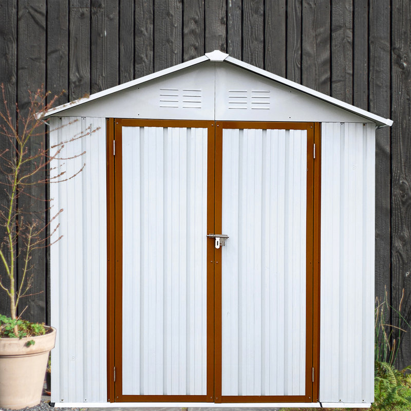7 ft. 0.5 in. W x 4 ft. 2 in. D Steel Storage Shed
