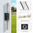 24''H Dimmable LED Black Iron 3CCT Adjustable Outdoor Wall Light with Water Glass-254623450