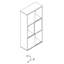 Privilegio 187.5 cm H x 90 cm W Cube Bookcase