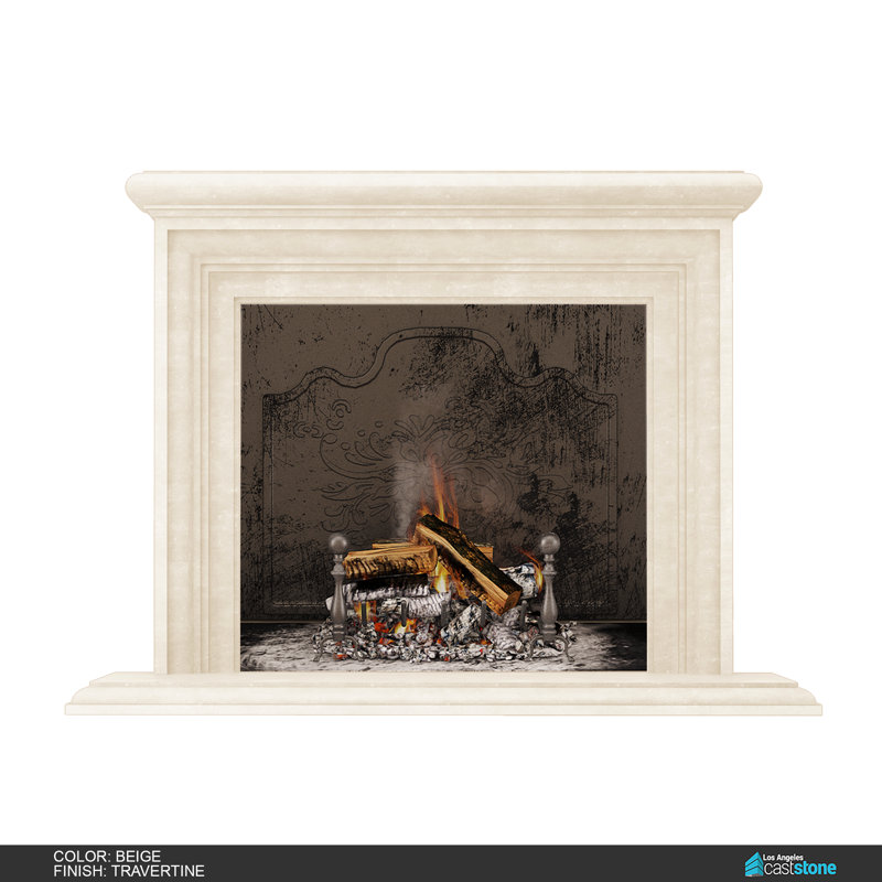 Pourtour de cheminée Sonoma, Beige travertin