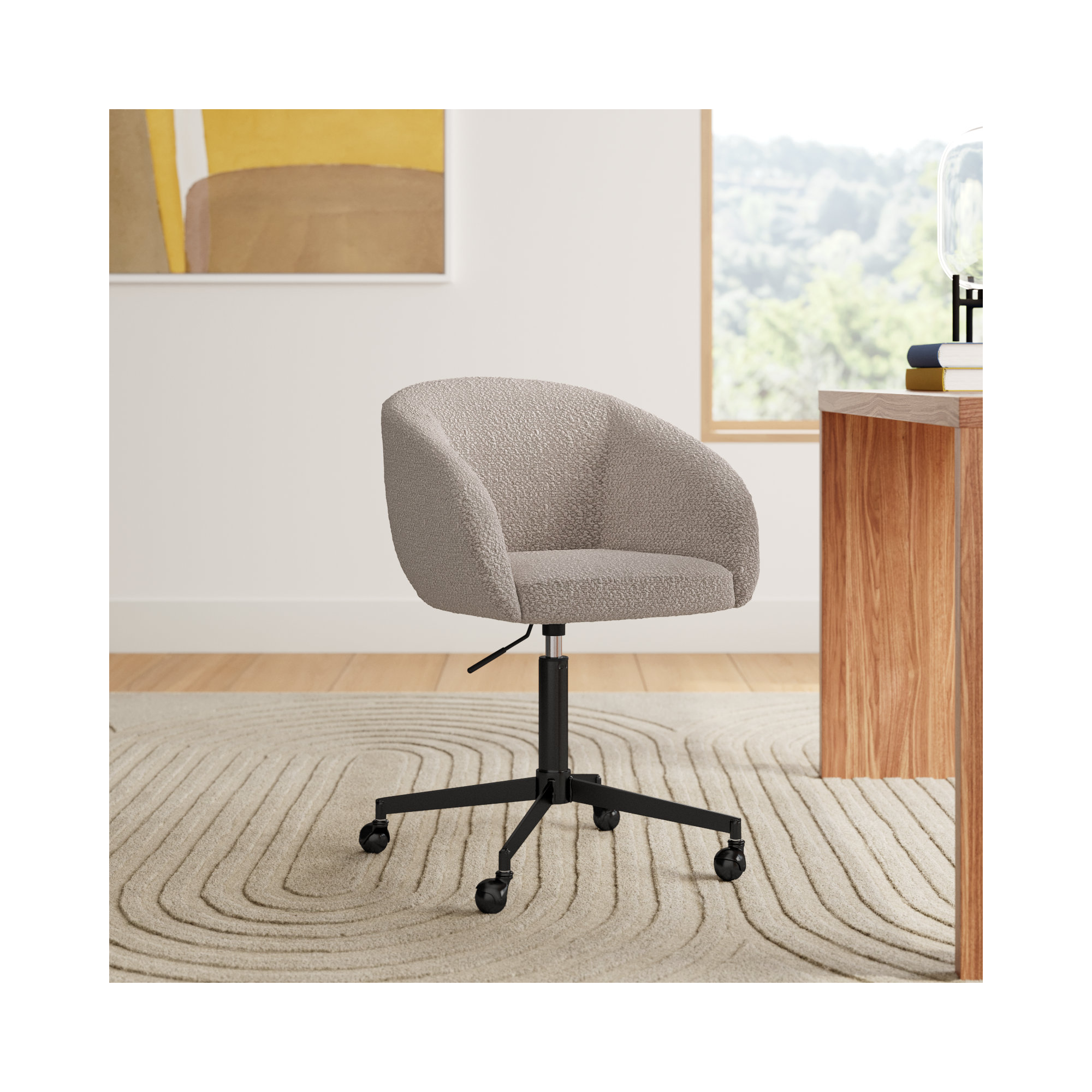 Darius Swivel Office Chair, Black, Gray