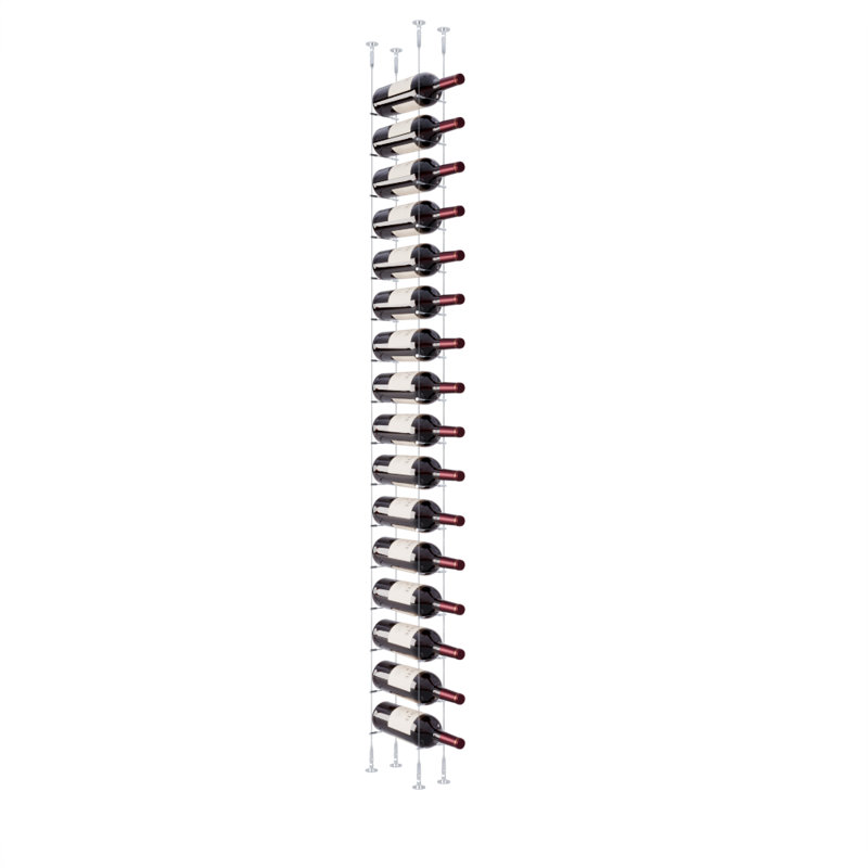 Crebessa 20 Bottle Wine Bottle Rack Silver