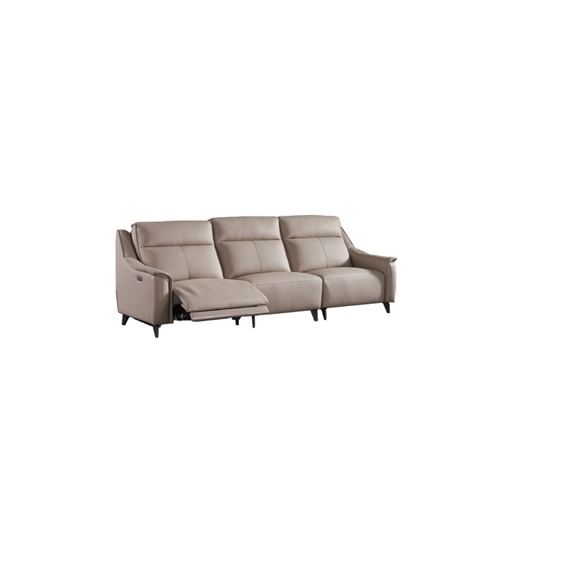 Canapé inclinable en cuir véritable de 106 po Padruig