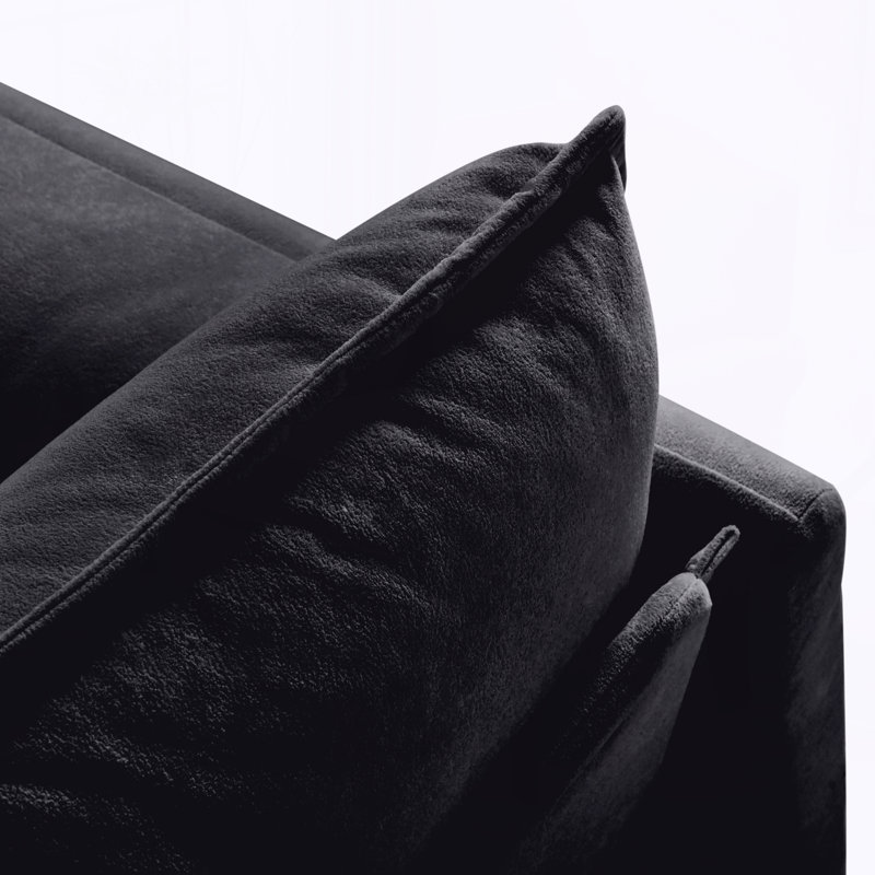 Canapé modulaire surdimensionné à 3 sièges profonds, Noir, noir, noir, noir