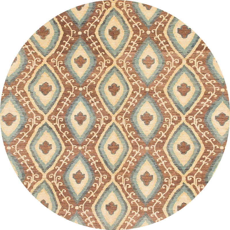 Abstract Indoor Rug, Round 4'