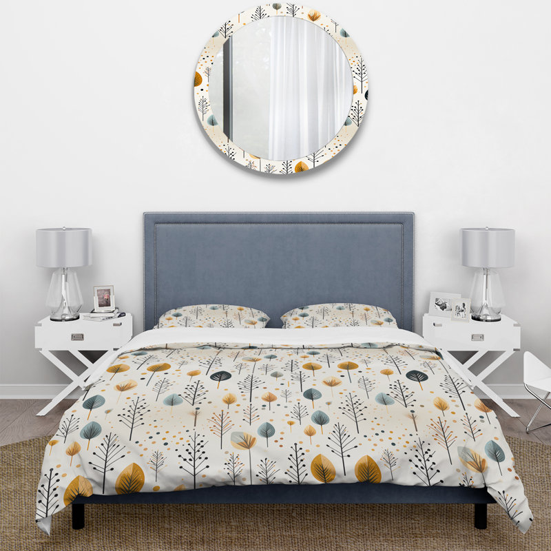 Ensemble de housse de couette Minimalisme, Housse de couette simple + 1 taie décorative stan