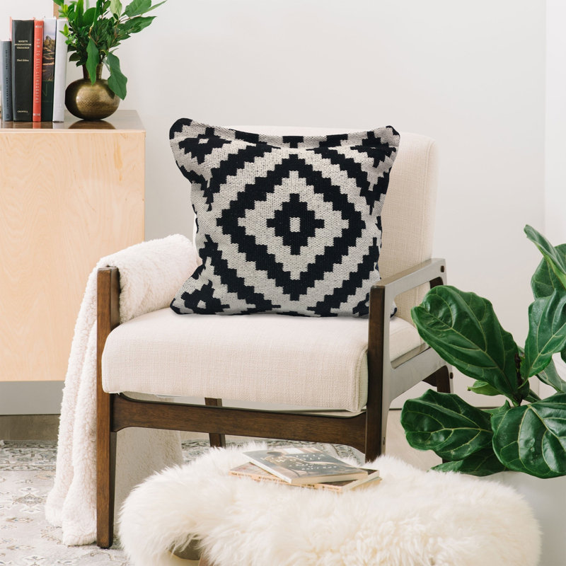 Housse de coussin géométrique 24 po, polyester