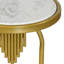 Table de bout avec plateau rond en marbre Keyjuan