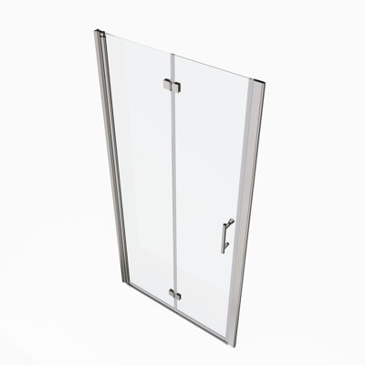 Adjustable Pivot Shower Door - 1/4" Tempered Glass, Smooth System With Glass 30-31 3/8"
