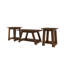 Ensemble de 3 tables basses et tables de bout avec tablettes ouvertes - brun-1696244134
