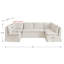 Banquette de salle à manger rembourrée en tissu performance 5 pièces Crampton-765917487