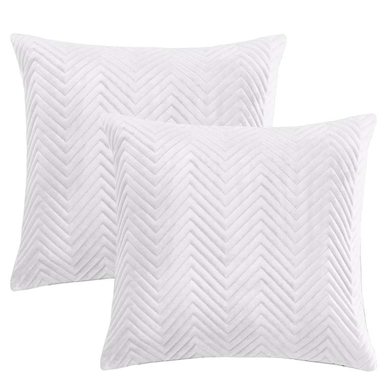 Chevron Square Throw Cushion Pad, Silver