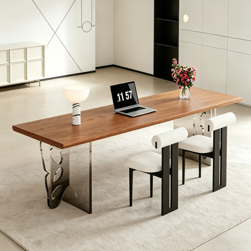 Bureau en bois de frêne durable Creative Art Design