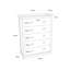 Able 90cm W 5 - Drawer Chest of Drawers