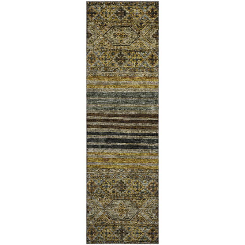 Premium Machine Washable Marasco AMF1641 Stripes Rug, Runner 2'3" x 7'6"