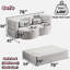 Canapé-lit moderne avec 2 coussins, canapé-lit convertible en velours côtelé rembourré de mousse, matelas pliant de 15 po pour le salon, lit d'invité, aucun assemblage requis-1267159716