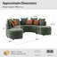 Canapé modulaire courbé 4 pièces David-2086456176