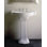25.88" Tall White Ceramic Oval Pedestal Bathroom Sink with Overflow