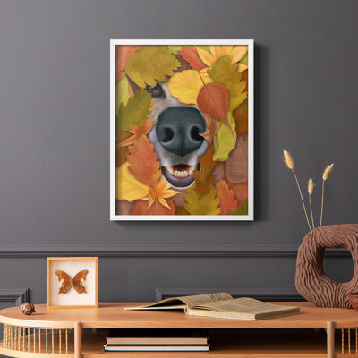 Sniffing Out Autumn, reproduction encadrée - bois massif